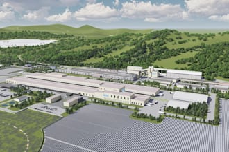 buildup 3d data center,warehouse facilities,industrial production,factory render
