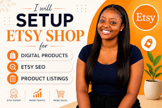 setup etsy shop for digital products etsy seo and product listings