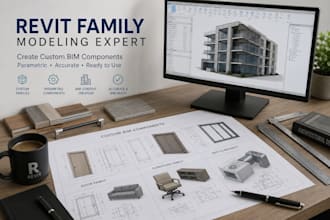 be your revit family modeling expert create custom bim components parametric