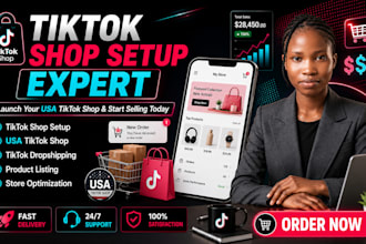 setup listing and manager live tiktok shop tiktok dropshipping for marketing