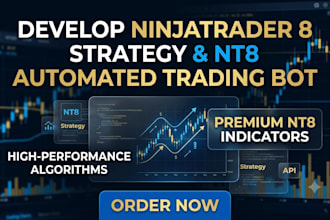 develop ninjatrader 8 strategy, nt8 automated trading bot and nt8 indicators