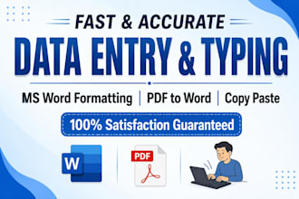 do fast typing work and professional ms word formatting