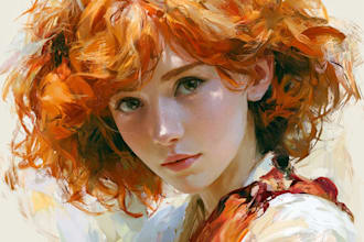 draw a professional portrait painting for you, noai
