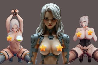 custom anime style 3d model 3d nsfw character vrc model vr avatar warudo quest