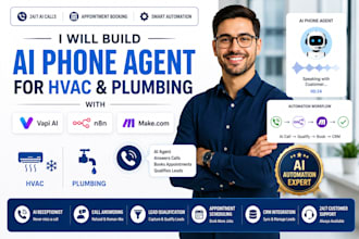 build an ai phone agent for hvac, plumbing with vapi ai n8n and make com