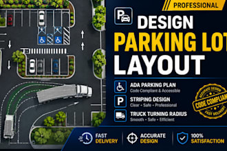 design parking lot layout ada parking plan striping design truck turning radius