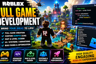 build roblox full game creation, roblox scripter, roblox game developer