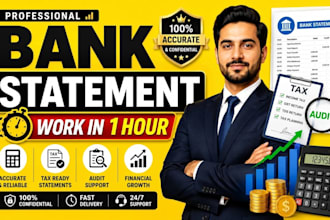 covert bank statement into financial statement