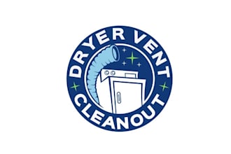 design modern dryer vent clean out logo