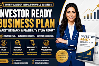 do investor ready business plan, market research, and feasibility study report