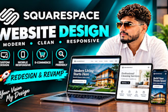 design or redesign a modern squarespace website