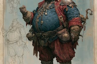 illustrate fantasy character design