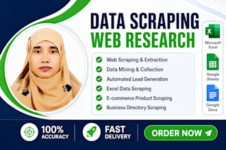 do web scraping, data extraction, and web research