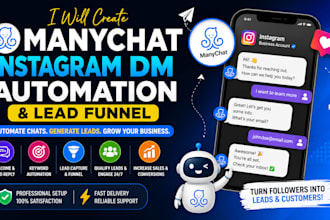 create manychat instagram dm automation and lead funnel
