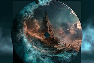 design a dreamy surreal or fantasy album cover