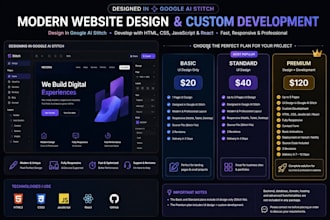 create a responsive landing page and web site