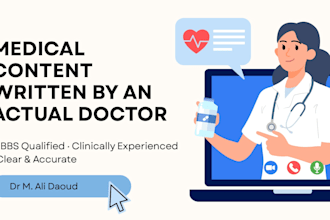 write accurate medical and health content as a qualified doctor