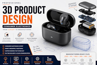3d product design consumer electronics product cad model prototype in solidworks
