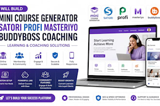 build mini course generator satori profi masteriyo buddyboss coaching website