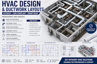 do hvac systems, ductwork, ventilation, mechanical and air conditioning layouts