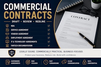 draft, review and redline your commercial contract professionally
