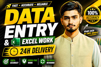do fast data entry, excel work and copy paste