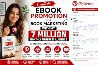 do ebook promotion and book marketing with my 7 million pinterest audience
