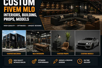create custom fivem mlo models, interiors, building, props