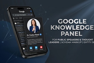 engineer a verified google knowledge panel for public speakers