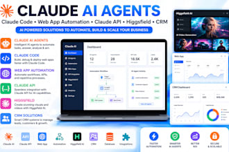 claude ai agents claude code web app automation claude API claude higgsfield crm