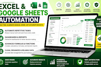 automate excel and google sheets with dashboards and formulas
