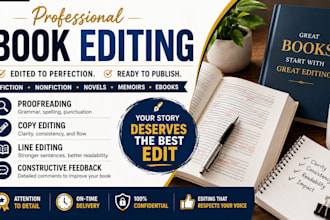 professionally edit, proofread, and polish your book or manuscript, beta reader