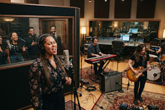 compose ,sing female vocalist gospel choir, backing, vocal harmony