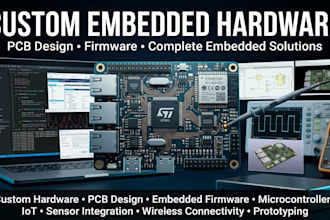 create custom embedded hardware, pcb and firmware solutions