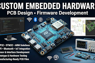 create custom embedded hardware, pcb and firmware solutions