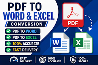 convert PDF to word, excel, and editable documents