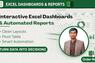 create an interactive excel dashboard and automated reports