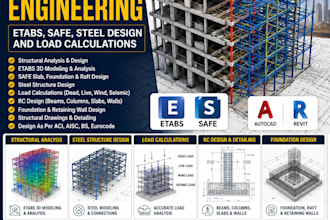 do structural engineering, etabs, safe, steel design and load calculations
