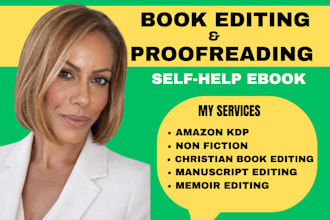 proofread edit fact check self help non fiction manuscript book amazon KDP
