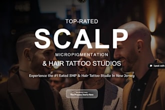 design wix scalp micropigmentation website smp clinic body contouring website