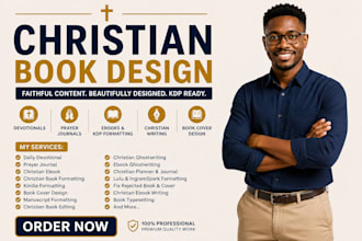 format christian ebook, prayer journal, christian book editor, book cover design