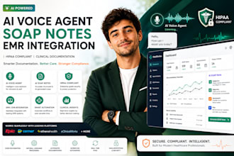 build ai voice agent, soap notes, hipaa compliant, emr integration, clinical doc