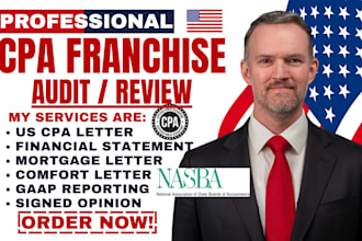 prepare US CPA letter mortgage letter profit and loss statement fdd audit