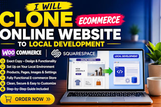 do clone ecommerce online woocommerce squarespace website to local development