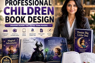 design professional children books, ebooks and activity books