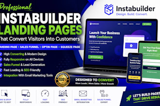 design instabuilder landing page sales funnel squeeze page optin page