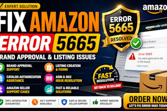 resolve amazon 5665 error catalog authorization and brand approval issue