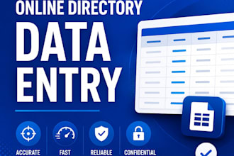 do accurate online directory and database data entry