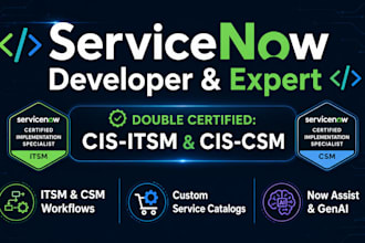 be your expert servicenow developer for itsm, csm and scripting