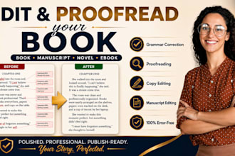 edit and proofread your book or manuscript